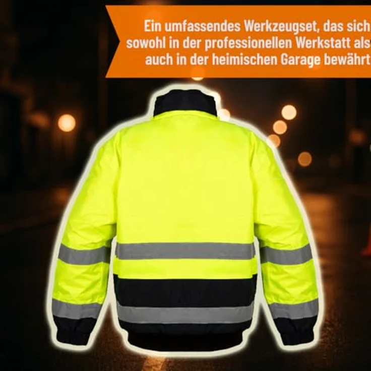 Thermo Warnschutzjacke EN 20471 L neongelb – Bild 5