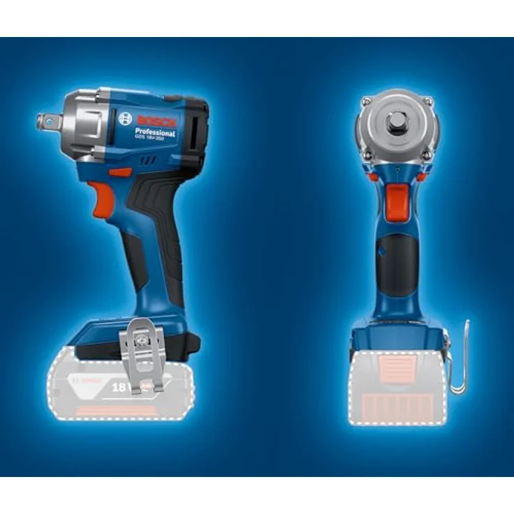 Bosch Professional GDS 18V-350 (L) Akku-Schlagschrauber, 350 Nm, 3 Geschwindigkeitsstufen, inkl. 2x 4.0Ah Akku und Ladegerät – Bild 7