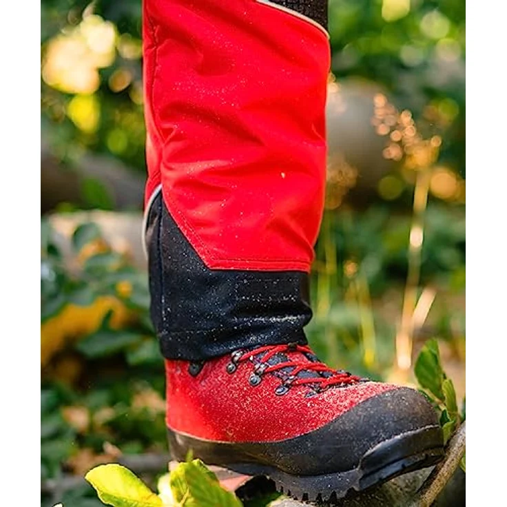 KOX TRE Schnittschutzstiefel S3, rot, Größe 44, wasserdicht, atmungsaktive Polsterung, steigeisenfest, Vibram Sohle – Bild 8