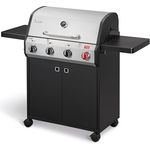 Enders® Gasgrill Chicago Next 4 R Turbo, 4-Edelstahlbrenner, doppelwandige Garhaube, Switch Grid™, 800° Turbo Zone™, schwarz