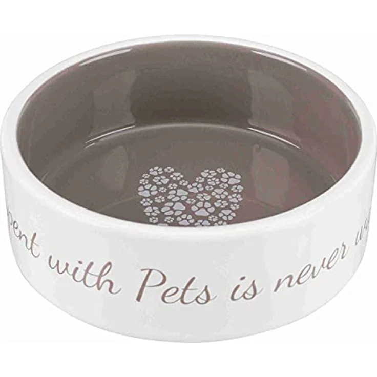 TRIXIE 25053 Napf Pet's Home, Keramik, 0,3 l/ø 12 cm, Creme/Taupe - Preisvergleich – Bild 1