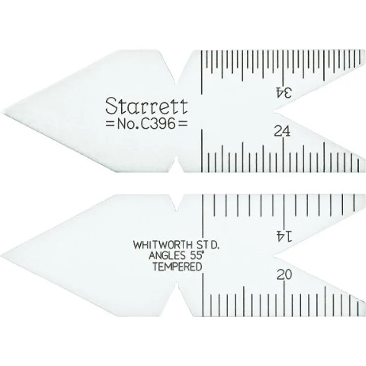 Starrett C396 Whitworth oder english Standard 55 Grad Mitte Gauge, Satin Chrom Finish