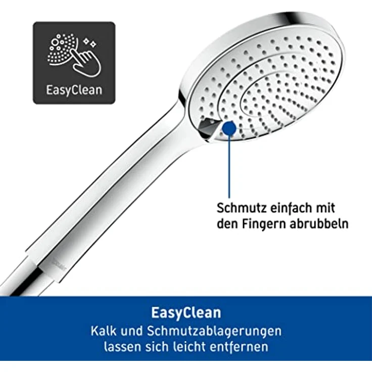 Duravit Duschsystem, Shower System mit 3 Strahlarten (Rain, Intense Rain, Soft Rain), Kopfbrause im Winkel verstellbar, Duschset reinigungsfreundlich, Handbrausenhalterung höhenverstellbar, Chrom – Bild 2