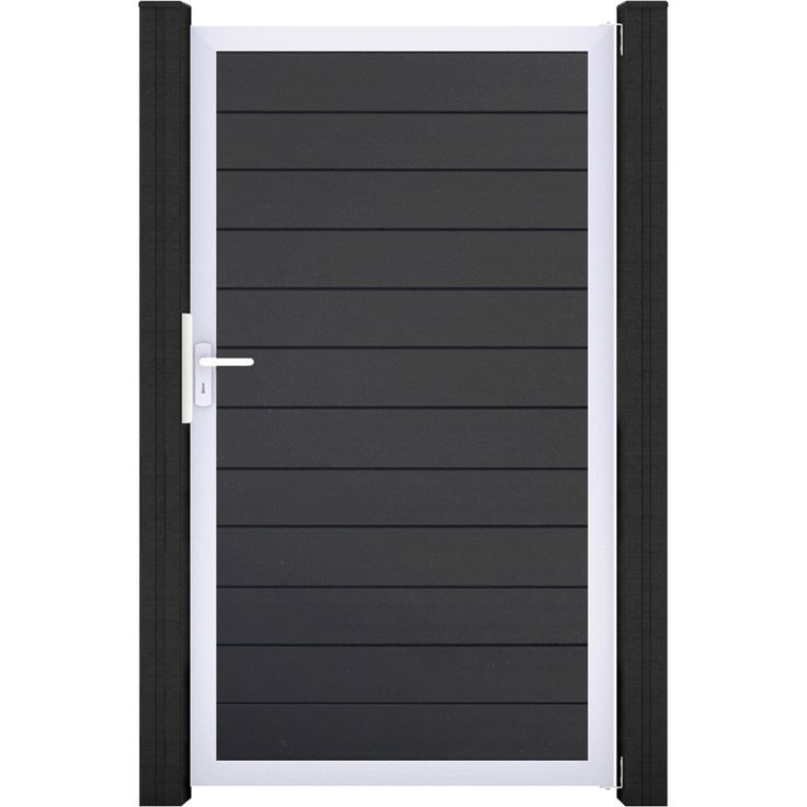 GroJa Einzeltor 'BasicLine' Universal DIN, anthrazit/silber, 100 x 180 cm, hochwertiger Kunststoff, einfache Montage, made in Germany