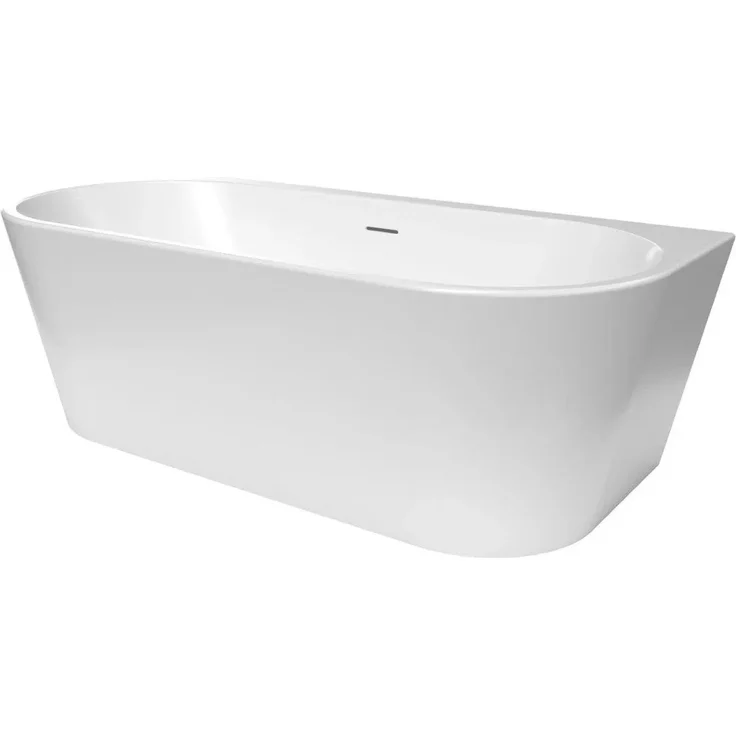 Swiss Aqua Technologies Mood Vorwand-Badewanne 170x80 cm Acryl, inkl. Siphon und Füßen, Weiß