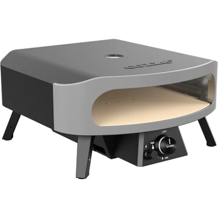 COZZE Gas-Pizzaofen Classic 17", 8 kW, Backtemperatur bis 450°C, tragbar, inkl. Cordierit-Pizzastein, Grillfläche 43 x 43 cm – Bild 5