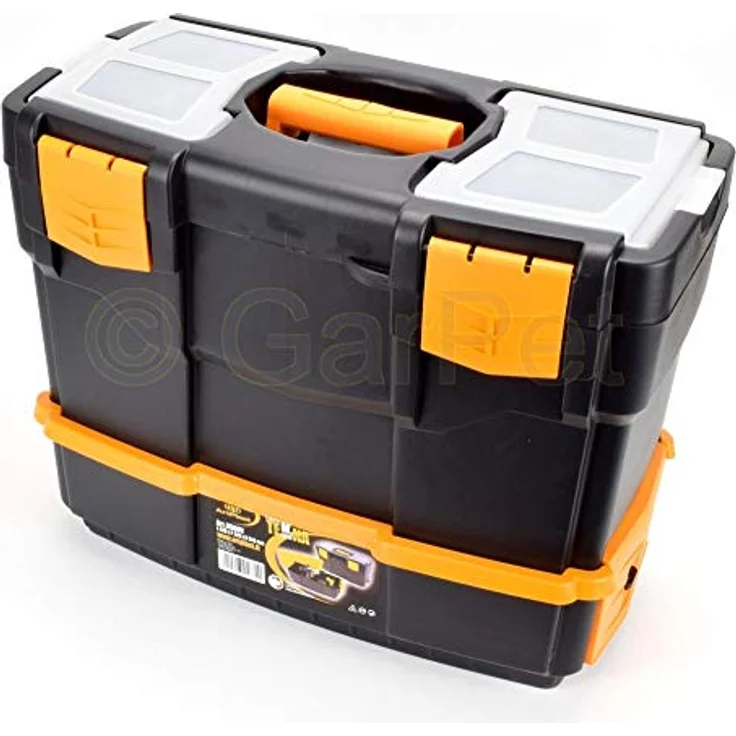 Werkzeugkoffer leer doppelt stapelbar Werkzeug Angel Box Kiste Kasten Toolbox 42 – Bild 1