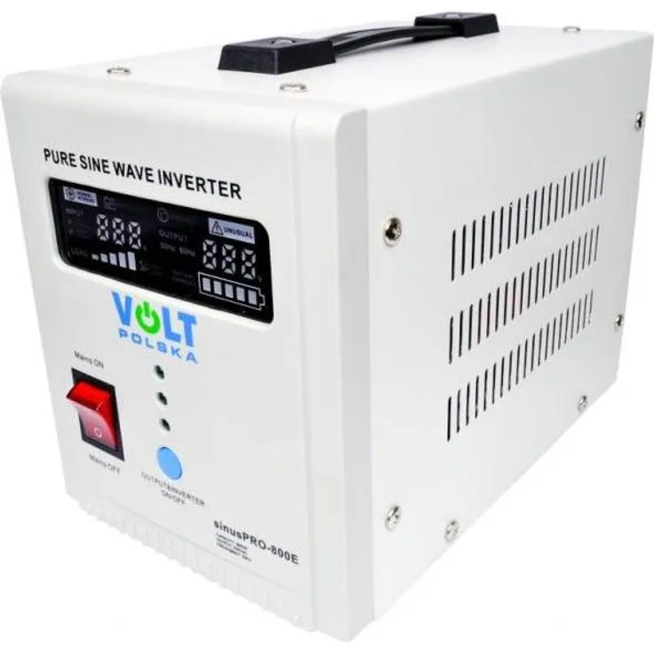 Volt Polska Sinus Pro 800 E, Stromgenerator 500 W mit DC/AC-Wandler, USV-Funktion und integriertem Farbdisplay