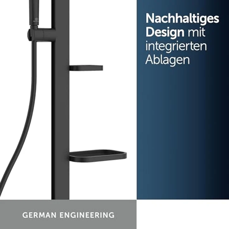 Ideal Standard Alu+ Duschsystem BD583XG mit Ceratherm Alu+ Brausethermostat, in Aluminium – Bild 5