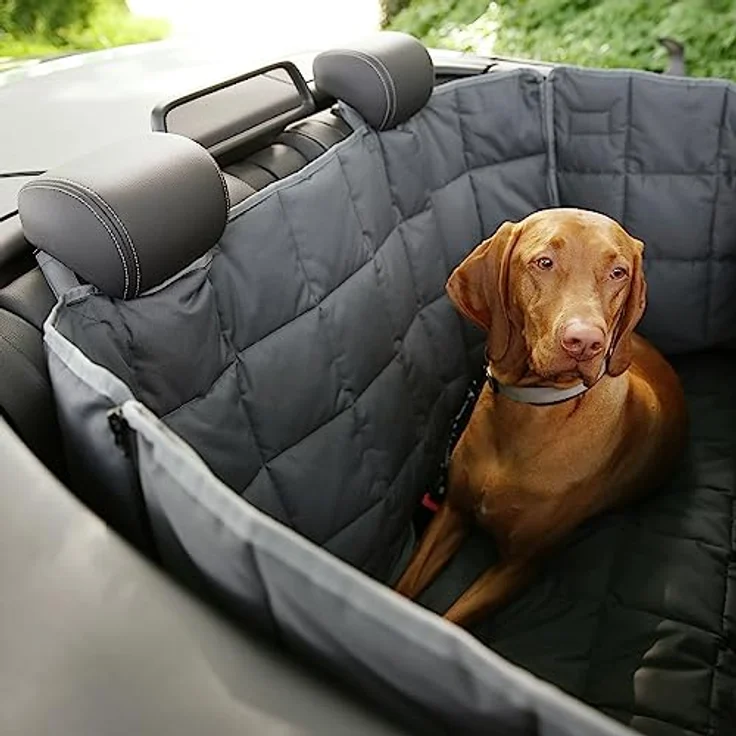 your GEAR Rapallo - Hunde Schondecke für Auto Rücksitzbank mit 2 Einstiegen, robust, weich, waschbar - für alle PKW – Bild 5