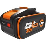 WORX WA3644 PowerShare Pro Akku 20V - 4,0 Ah Li-Ion, wiederaufladbar - mehr Sicherheit & längere Laufzeit - mit LED-Anzeige - Innovative Heatshield-Technologie - passend für alle WORX Geräte