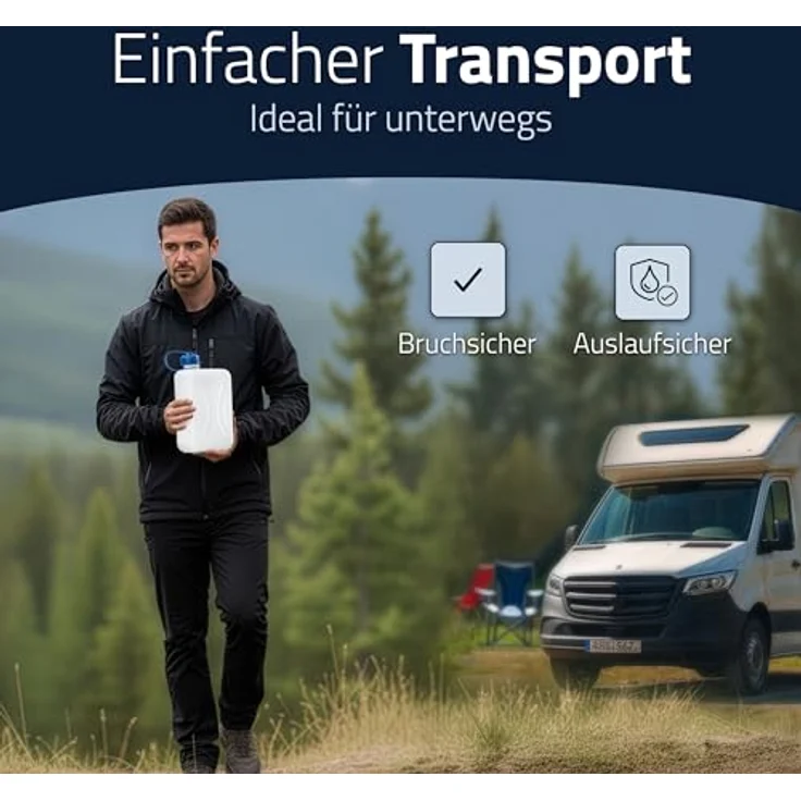Wasserkanister 2l HD-PE lebensmittelbeständig H270xB147xT80mm HÜNERSDORFF – Bild 7