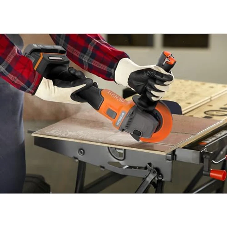 Black + Decker Akku-Winkelschleifer, 18V, 115mm Scheiben-ø, bürstenloser Motor, ohne Akku und Ladegerät – Bild 7