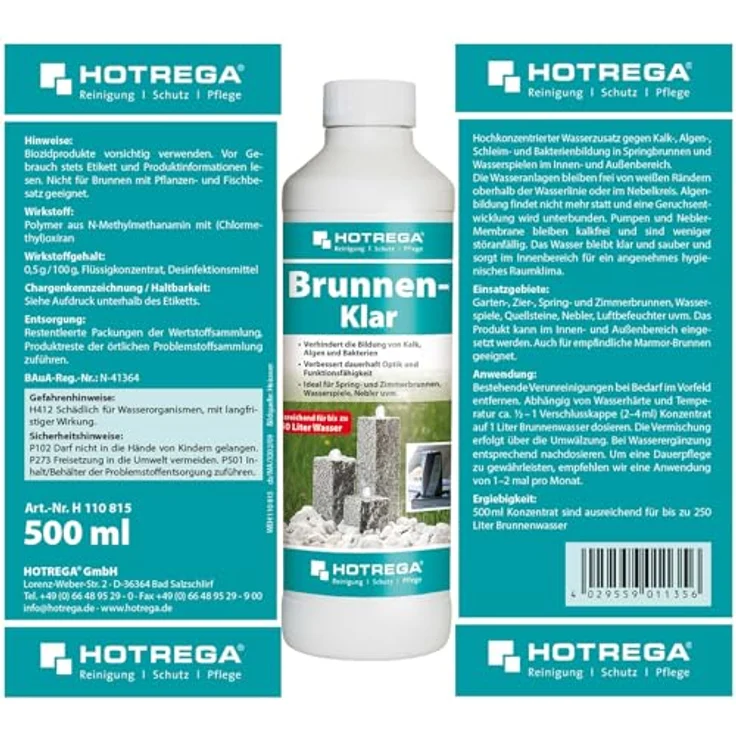 HOTREGA Brunnen-Klar 500 ml – Bild 6