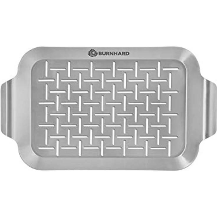 Burnhard Edelstahl Grillschale klein 27,5 x 19 x 2 cm – Bild 2