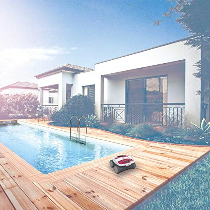 BWT Pool Roboter B100, automatischer Poolreiniger für Pools bis 60 m², grau/pink/weiß, 130 W, Kabellänge 16 m – Bild 3