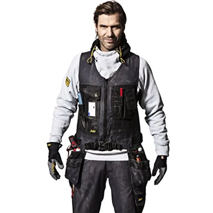 Snickers Workwear Werkzeugweste Canvas+ HP, schwarz, Gr. S, verstärkte Vielseitigkeit, ergonomisches Tragen, 60% Baumwolle, 40% Polyester – Bild 2