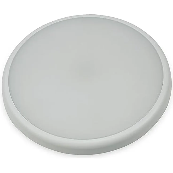 ChiliTec LED Deckenleuchte mit Bewegungsmelder 26cm IP54 Innen Aussen - Präsenzmelder Dämmerungssensor - 16W 1500Lm 40mm Flach - Rund Feuchtraumleuchte HF Radar Sensor 4000k Weiß – Bild 2