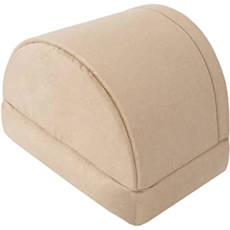 DOGGY Hundehöhle Hundebett Katzenbett Hundehütte Haustierbett Hundehaus Hundeliegen Hundesofa Korb Sofa Hundekissen Schlafplatz, Beige, 60x47 cm - ZWEI IN EINEM, ausziehbare Abdeckung, Öko-Leinen, OEKO-TEX-Zertifizierung – Bild 3