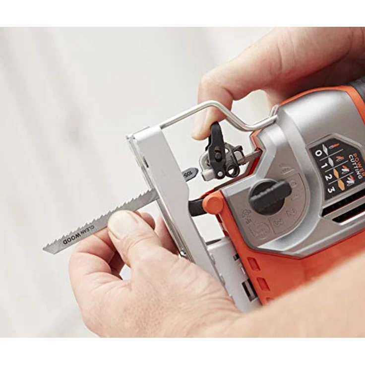 Black & Decker Elektronik-Pendelhub-Stichsäge (650W, 3 Pendelhubstufen, variable Hubzahl, Aluminium-Druckguss-Sägeschuh, Staubabsaugvorrichtung, für gerade-, Kurven- und Gehrungsschnitte) – Bild 12