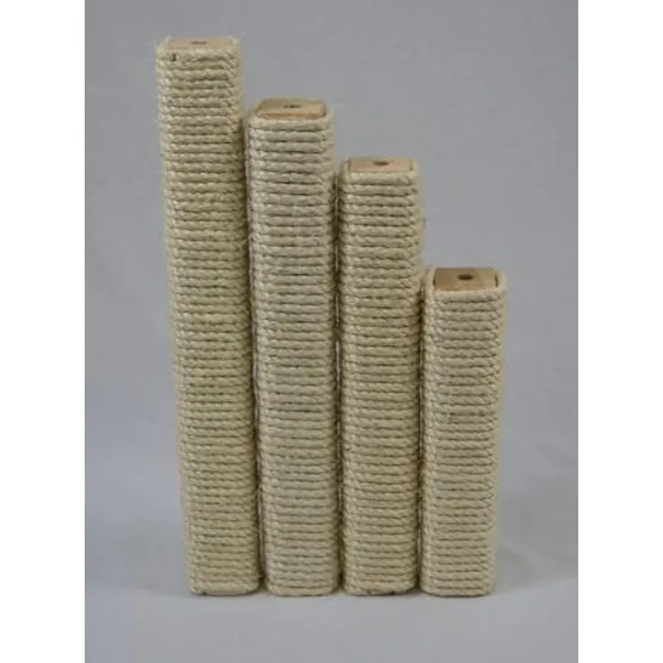Rohrschneider Sisal Ersatzholm Vollholz Ersatzstamm für Kratzbäume und Katzenbäume Ersatzteil Kratzstamm Säule (7x7cm/Länge 30cm)