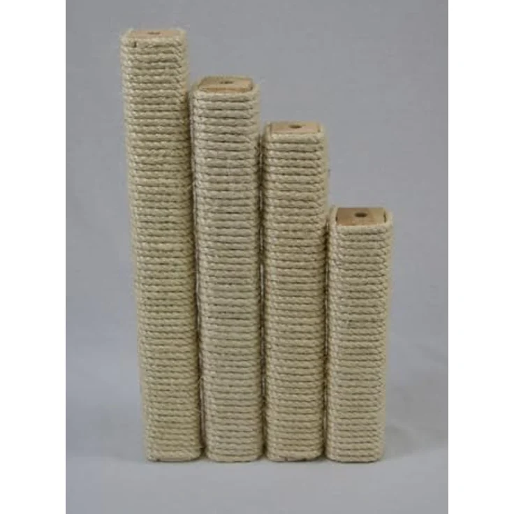 Rohrschneider Sisal Ersatzholm Vollholz Ersatzstamm für Kratzbäume und Katzenbäume Ersatzteil Kratzstamm Säule (7x7cm/Länge 30cm) – Bild 1