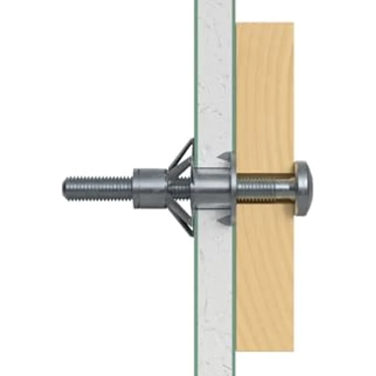 Fischer 090930 Hohlraum Metalldübel HM 5x65 S mit metrischer Schraube, hohe Tragfähigkeit, 4er Pack – Bild 4