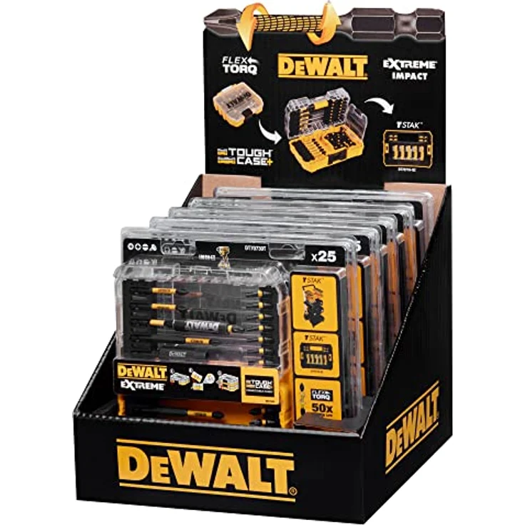 Dewalt DT70730T, 26-teiliges Schrauberbit-Set mit FlexTORQ Technologie für Schlagschrauber, inklusive TSTACK-kompatiblem Aufbewahrungskoffer – Bild 4
