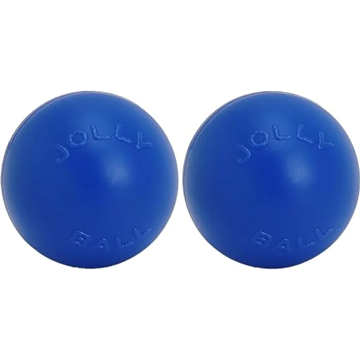 Jolly Pets (2 Pack) Push-N-Play Ball Blue 6 inch Hard Plastic Chew Toy for Dogs – Bild 2