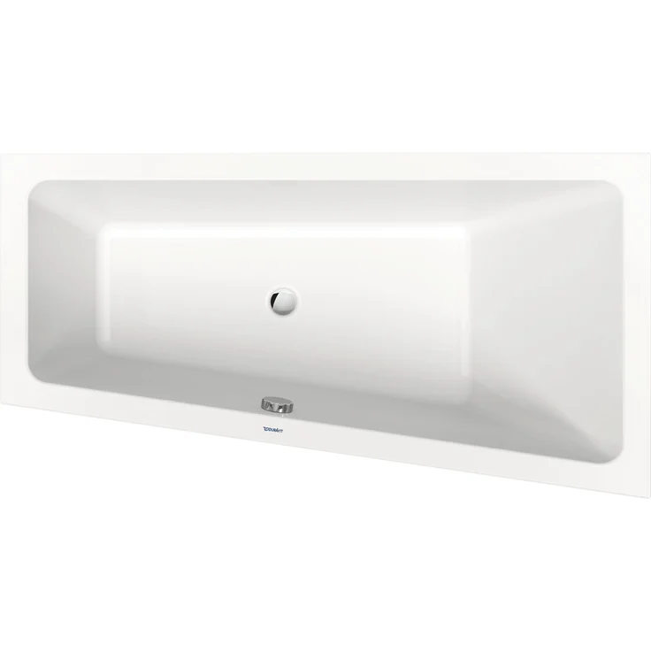 Duravit No.1 Trapez-Badewanne mit Rückenschräge rechts, weiß, 1500x800mm, 115l Nutzinhalt