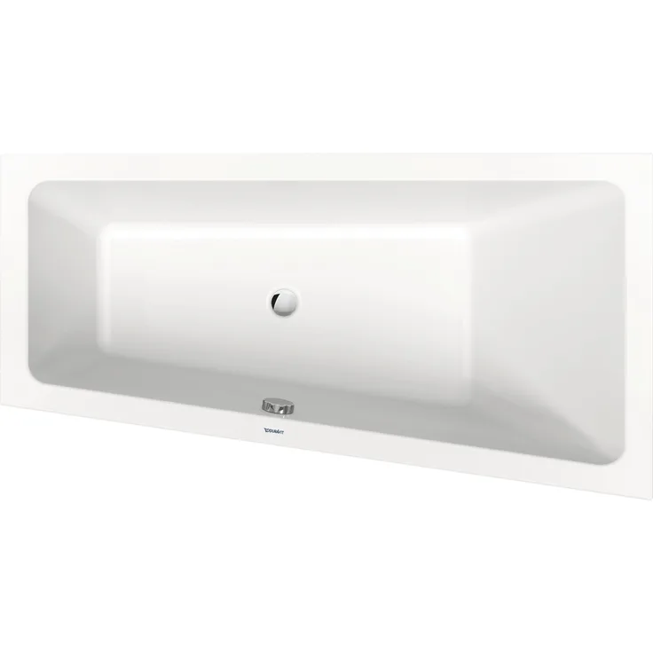 Duravit No.1 Trapez-Badewanne mit Rückenschräge rechts, weiß, 1500x800mm, 115l Nutzinhalt