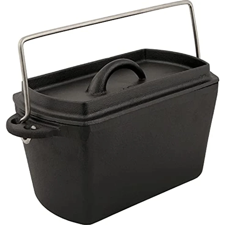 BBQ-Toro Gusseisen Backtopf | 2 Liter - 27 x 12,5 x 15 cm | bereits eingebrannt - pre-Seasoned | Dutch Oven Topf, Backtopf, Gusstopf, Baking Pot | Bräter ideal für Brot, Kuchen, Backwaren – Bild 3