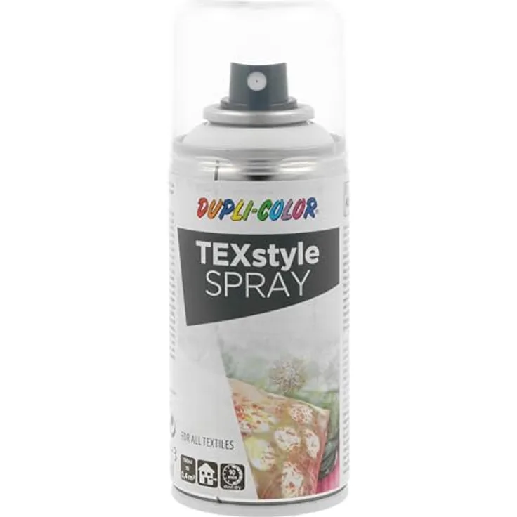 DUPLI-COLOR TEXstyle SPRAY Weiß 150 ml - Textilfarbe mit ausgezeichneter Haftung und schneller Trocknungszeit