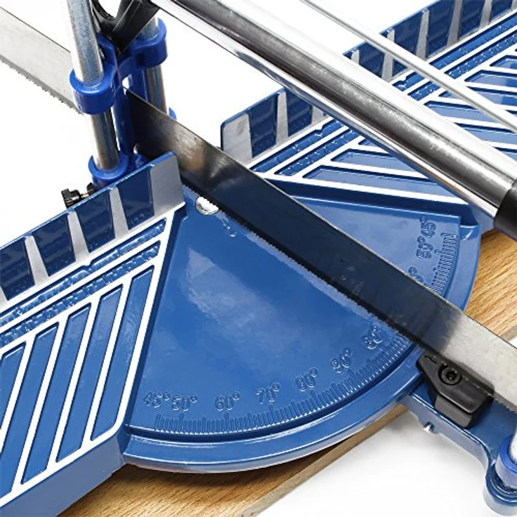 Wiltec Gehrungssäge 600 mm, Kappsäge für präzise Holzarbeiten, Schnittbereich -45° bis +45°, 110 mm/160 mm Schnittbreite, 120 mm Schnitthöhe – Bild 5
