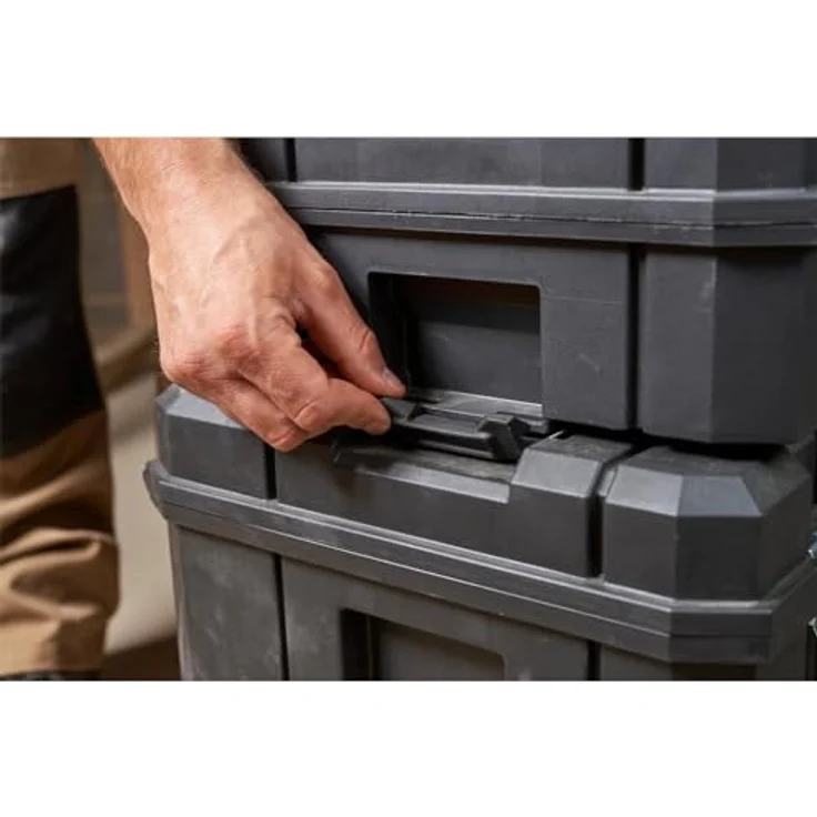 Stanley Pro-Stack FMST1-80103, Werkzeugbox-Set mit Teleskopgriff und 7'' langlebigen Rädern, mobile Aufbewahrungsbox – Bild 6