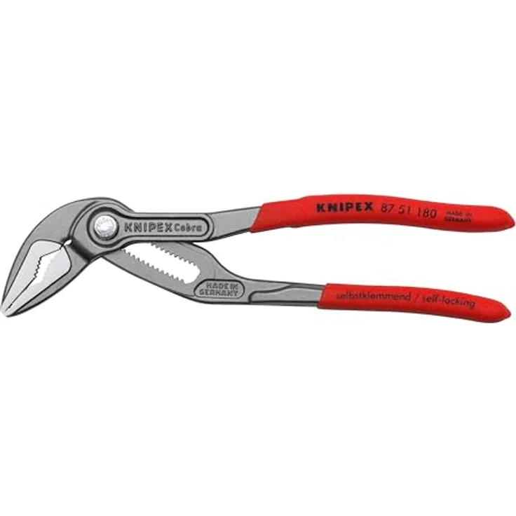 Knipex Cobra ES Wasserpumpenzange 180 mm, extra schlank poliert mit rutschhemmendem Kunststoffgriff, grau atramentiert – Bild 10