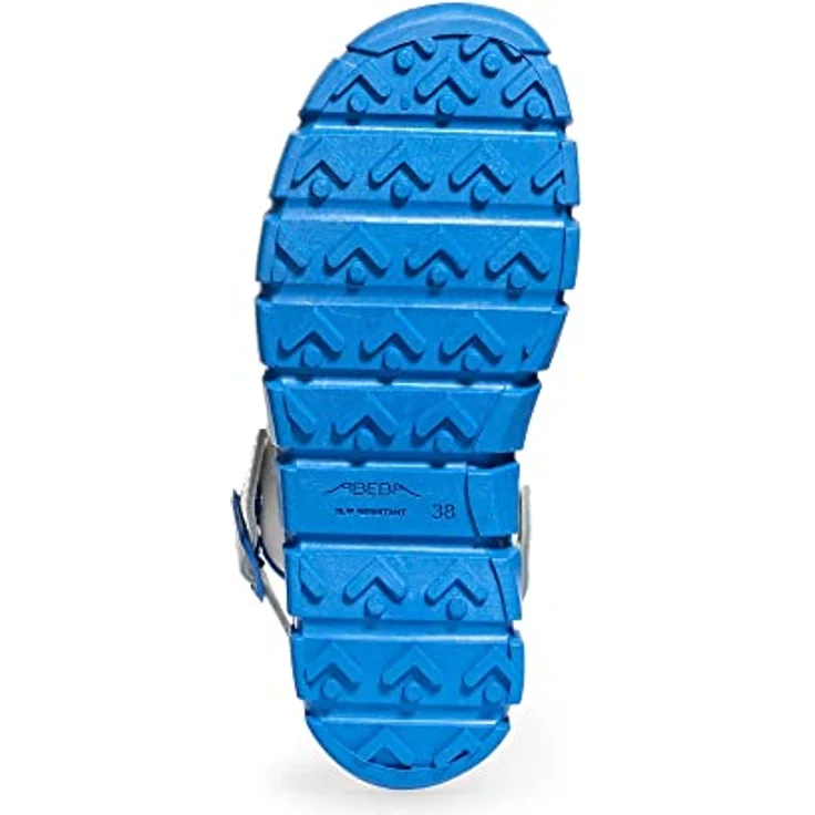 Abeba ESD-Berufsschuh Dynamic 37312 Arbeitsschuh, weiß/blau, mit rutschhemmender TPU-Laufsohle und ESD-Warnsymbol – Bild 4