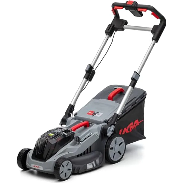 IKRA Rasenmäher IB-LM 38, 3in1, 38cm Schnittbreite, ohne 36V Akku & Ladegerät, textiler Fangkorb 42L, bürstenloser Motor