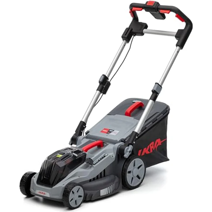 IKRA Rasenmäher IB-LM 38, 3in1, 38cm Schnittbreite, ohne 36V Akku & Ladegerät, textiler Fangkorb 42L, bürstenloser Motor – Bild 1