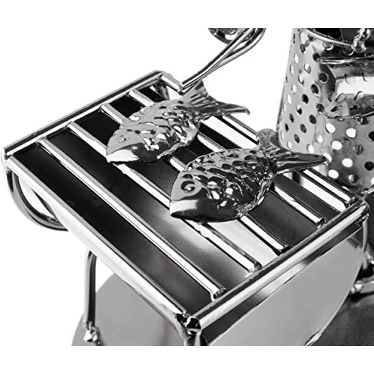 Schraubenmännchen Barbecue Grill - Grillmeister Metallfigur Handarbeit – Bild 3