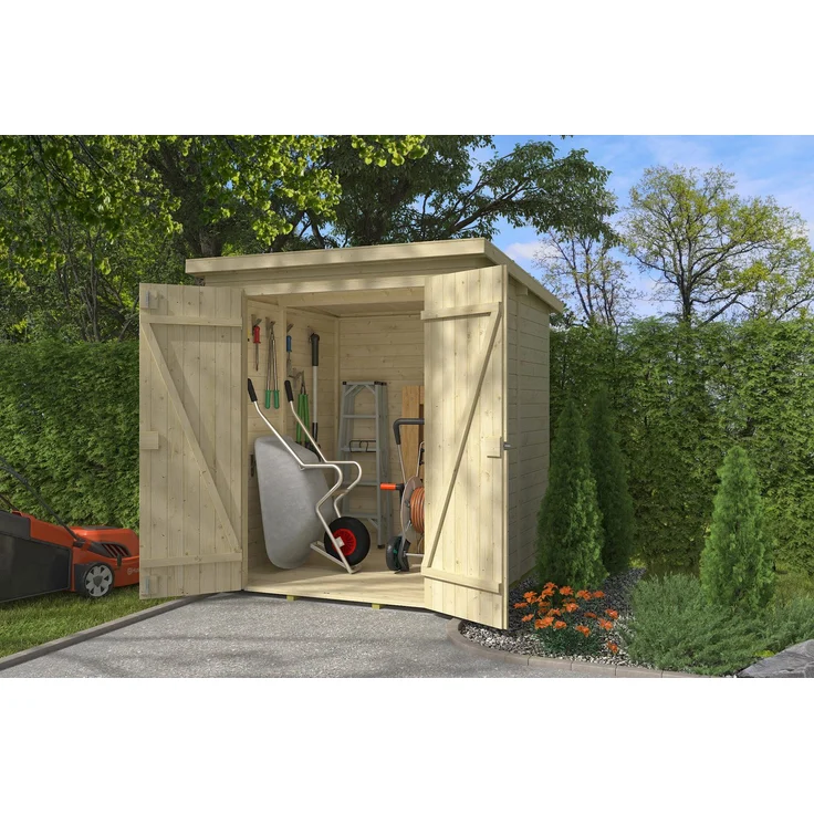 Nordic Holz Gartenhaus Elementhaus KENT 3.2, flexibler Stauraum mit Satteldach oder Flachdach, BxT: 183,2x189 cm