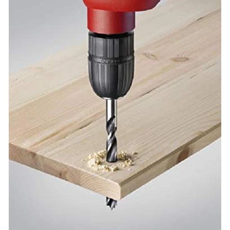 kwb Holzspiralbohrer Ø 5 mm, Industriequalität für saubere Bohrungen, schwarz, stabiler Geradeauslauf aus CV-Stahl – Bild 3