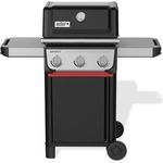 Weber Gasgrill Spirit E-310, 3 Brenner Gasgrill mit 7 kW, Grillfläche 52 x 44 cm, Edelstahl-Aromaschienen, porzellanemaillierte Gusseisenroste