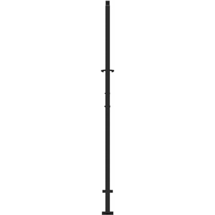 vidaXL Gartentor Schwarz 105x180 cm Stahl Wellen-Design Metall Abschließbar – Bild 6