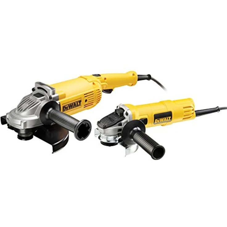 DeWalt Winkelschleifer Doppelset-Trennschleifer mit 2.200 W-230 mm und 900 W-125 mm Winkelschleifer, werkzeugloser Schutzhauben-Schnellverstellung, Spindelarretierung DWE494TWIN 125 mm Netz – Bild 3
