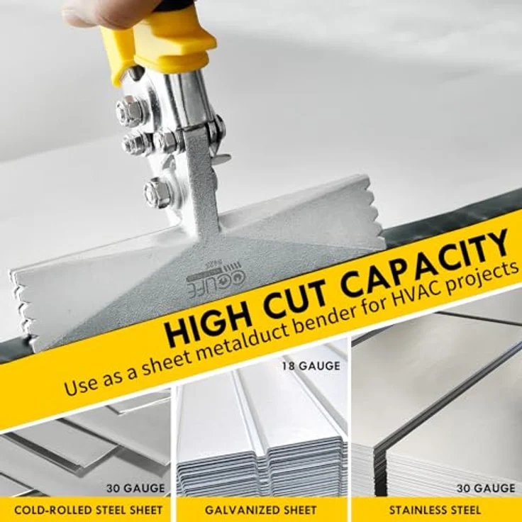 CCLIFE 6 Zoll Falzzange, Manuelles Biegewerkzeug für Metall, Ergonomischer Anti-Rutsch-Griff, Hochwertiges Metall – Bild 5