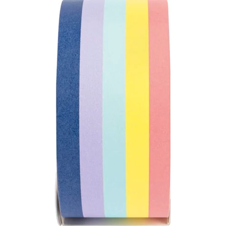 Folia 55024 Paketband RAINBOW, 4,8 cm x 25 m, selbstklebendes Klebeband in Regenbogenfarben, zum Verzieren und Dekorieren – Bild 3