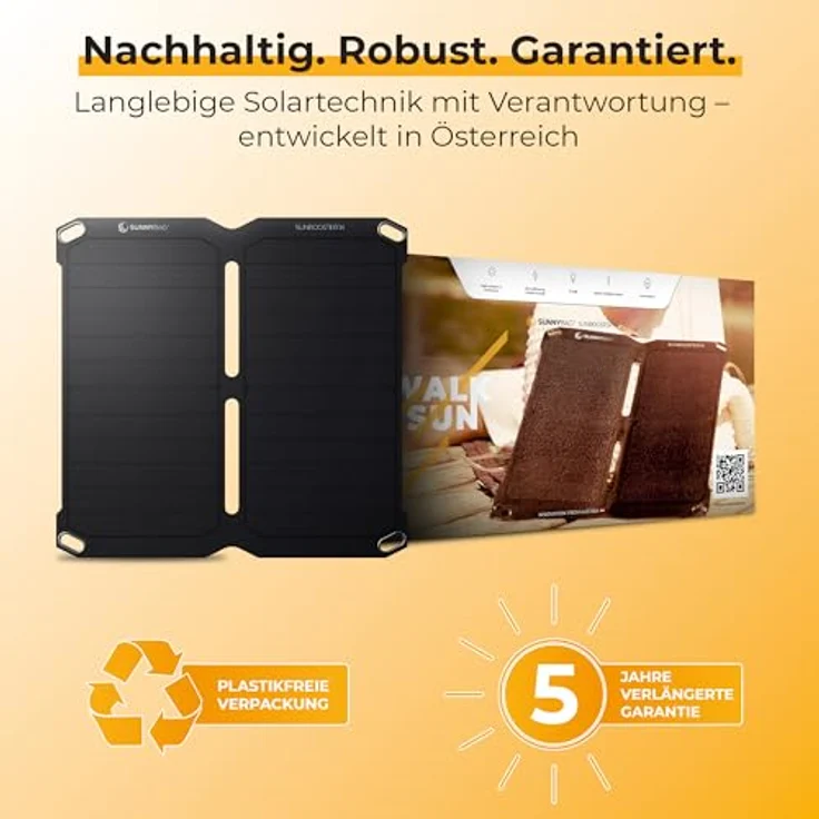 Sunny Bag Sunbooster 14, tragbares Solarpanel mit 14 W Leistung, 2 USB-Ausgängen, faltbar und wasserfest – Bild 7