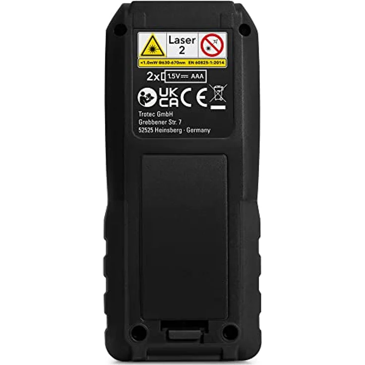 TROTEC Lasermessgerät Entfernungsmesser TD120, Berechnung von Rechteckflächen und -volumen, robust und kompakt, IP40-Ausführung, 360°-Neigungssensor – Bild 3