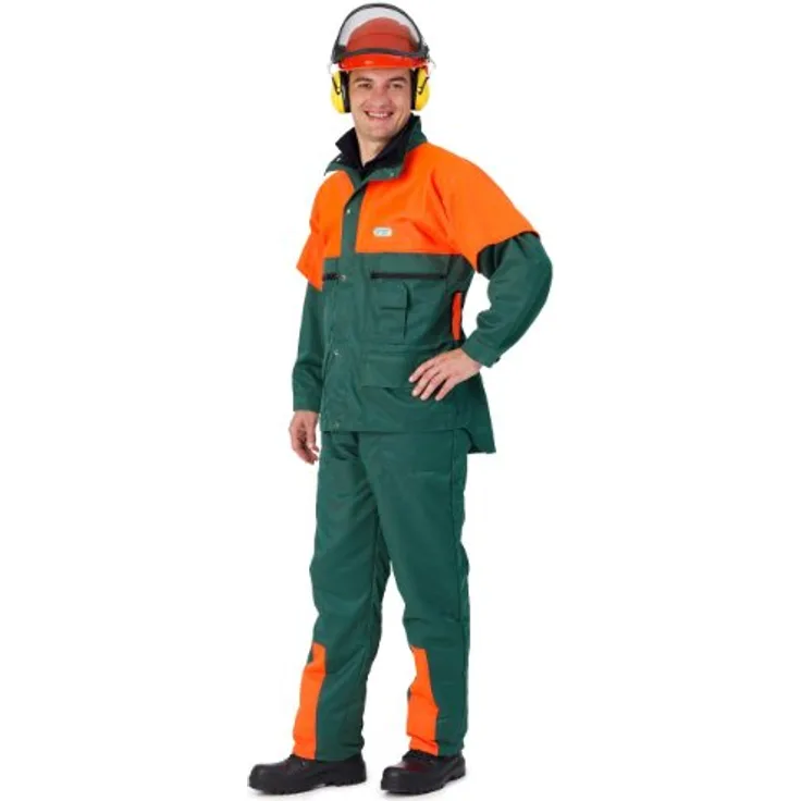 Watex Forstschutz-Jacke "Forest-Jack" Gr. XXL, Cord-Kragen, Warnfarbe abgesetzt, 7 Seitentaschen